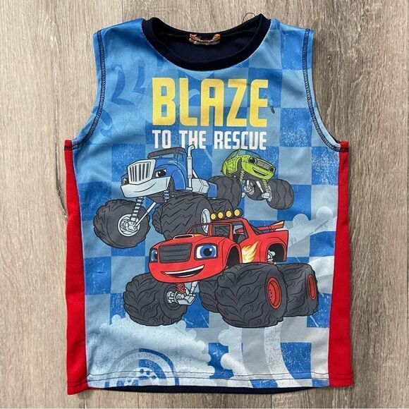 Nickelodeon Blaze and The Monster Machines Boy’s 2-Piece Tank Short Set Size 7 - Picture 2 of 13
